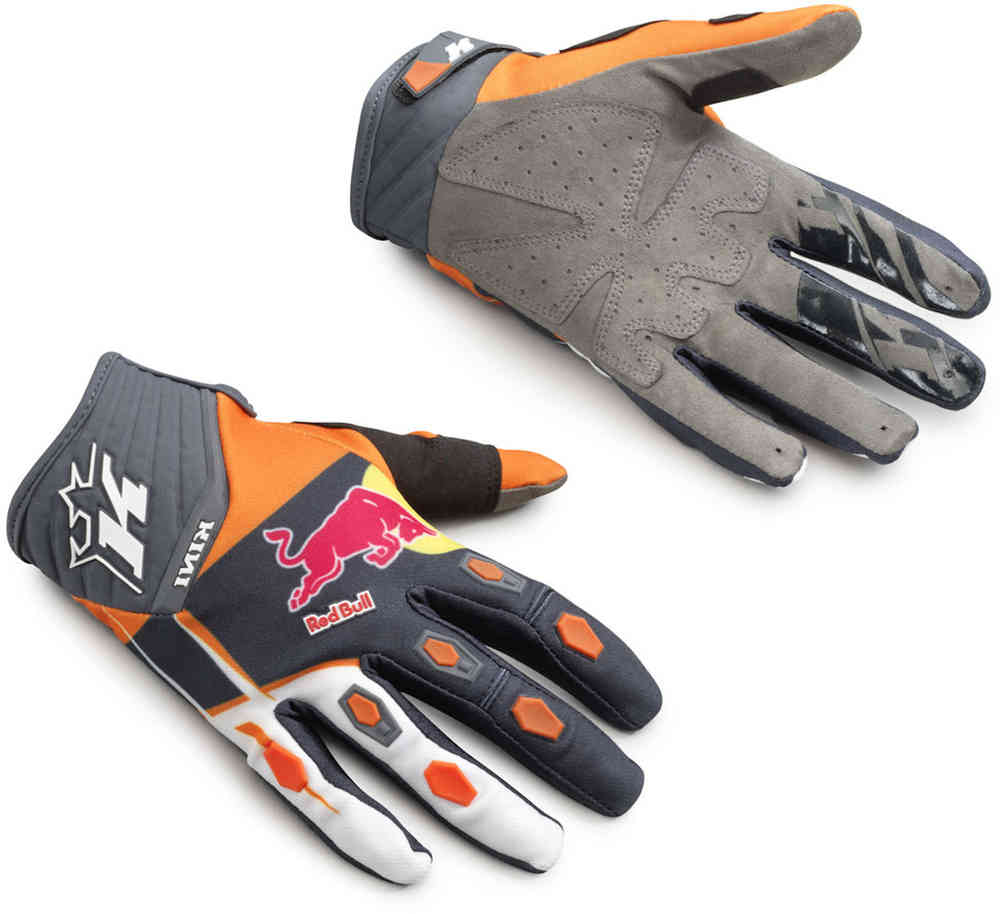 Gants cross Kini Red Bull Competition orange/blanc/bleu - Équipement Cross  sur La Bécanerie