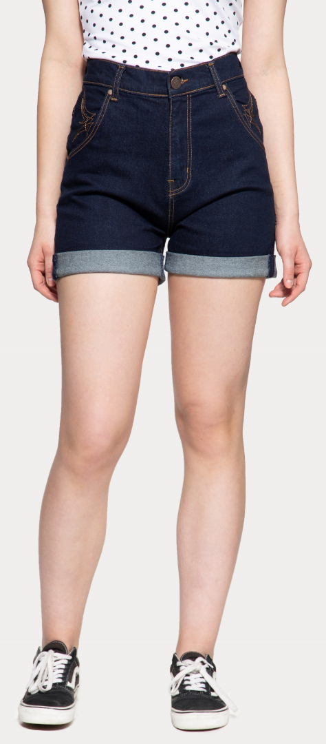 Queen Kerosin Denim Ladies Shorts, blue, Size 27 for Women-image-80495699