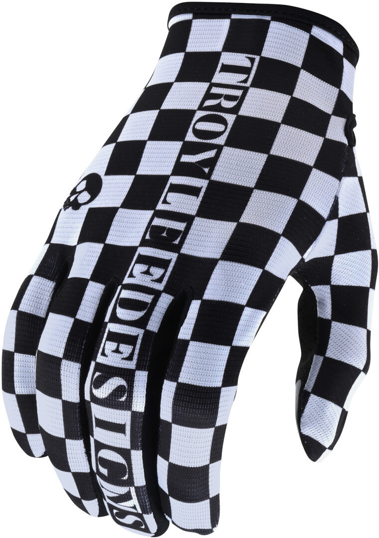 Troy Lee Designs Flowline Checkers Bicycle Gloves, black-white, Size S, black-white, Size S