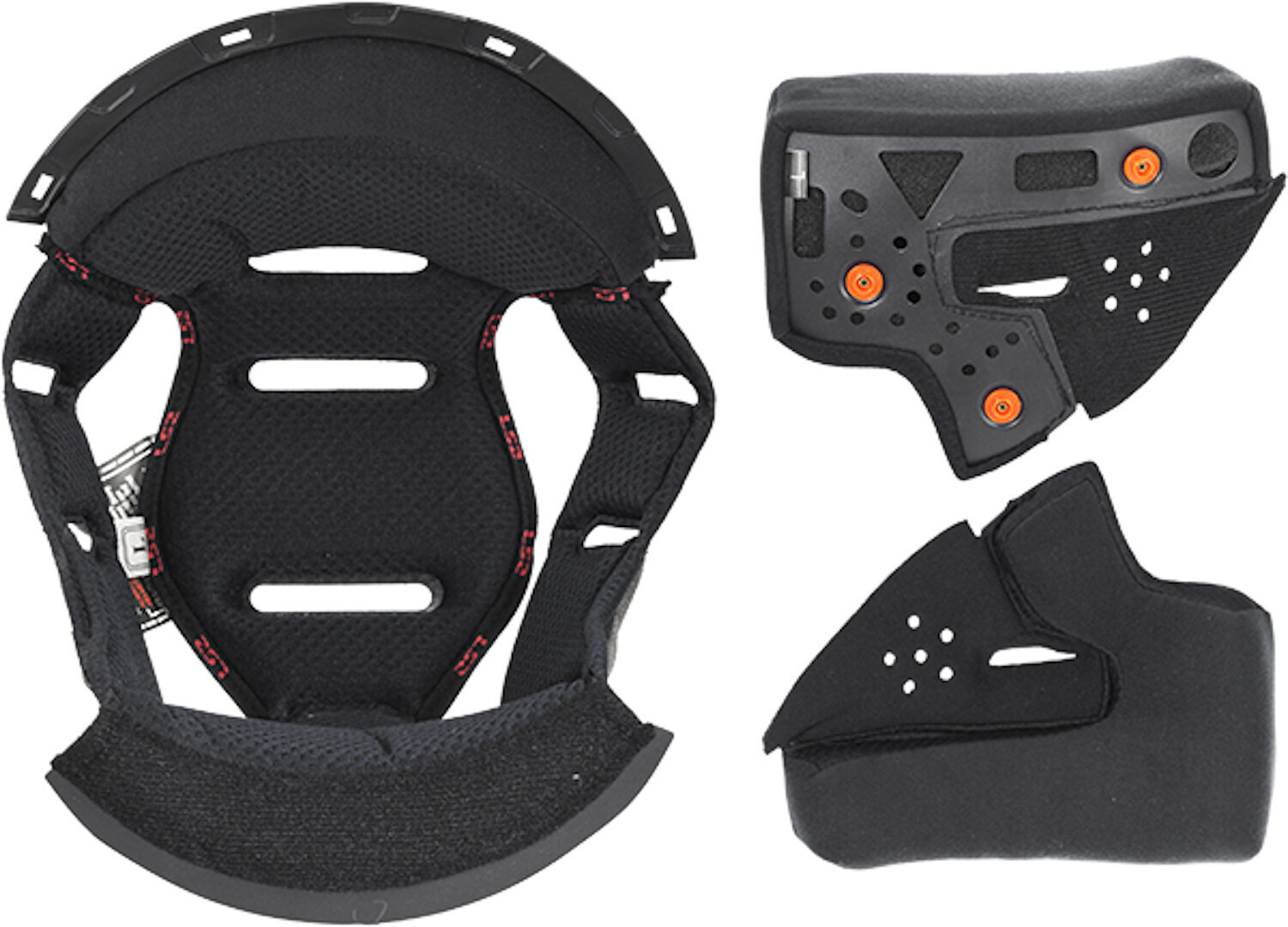 LS2 FF320 Stream Inner Lining & Cheek Pads, black, Size 2XS, black, Size 2XS