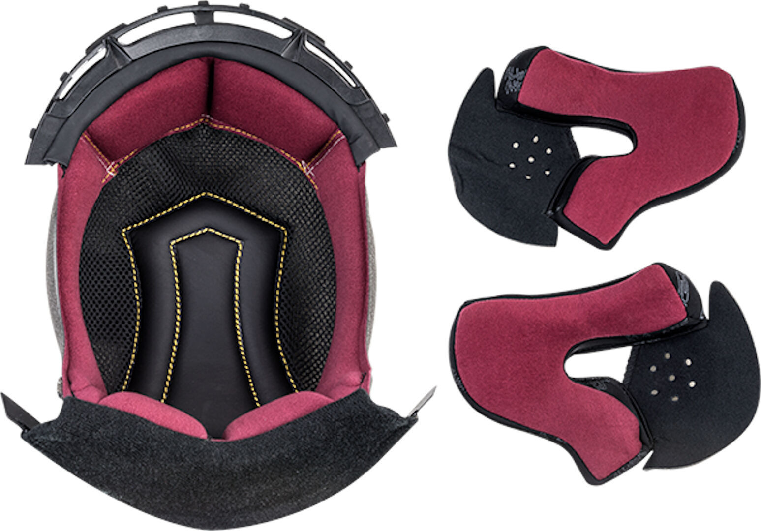 LS2 FF313 Vortex Inner Lining & Cheek Pads, black-red, Size S, black-red, Size S