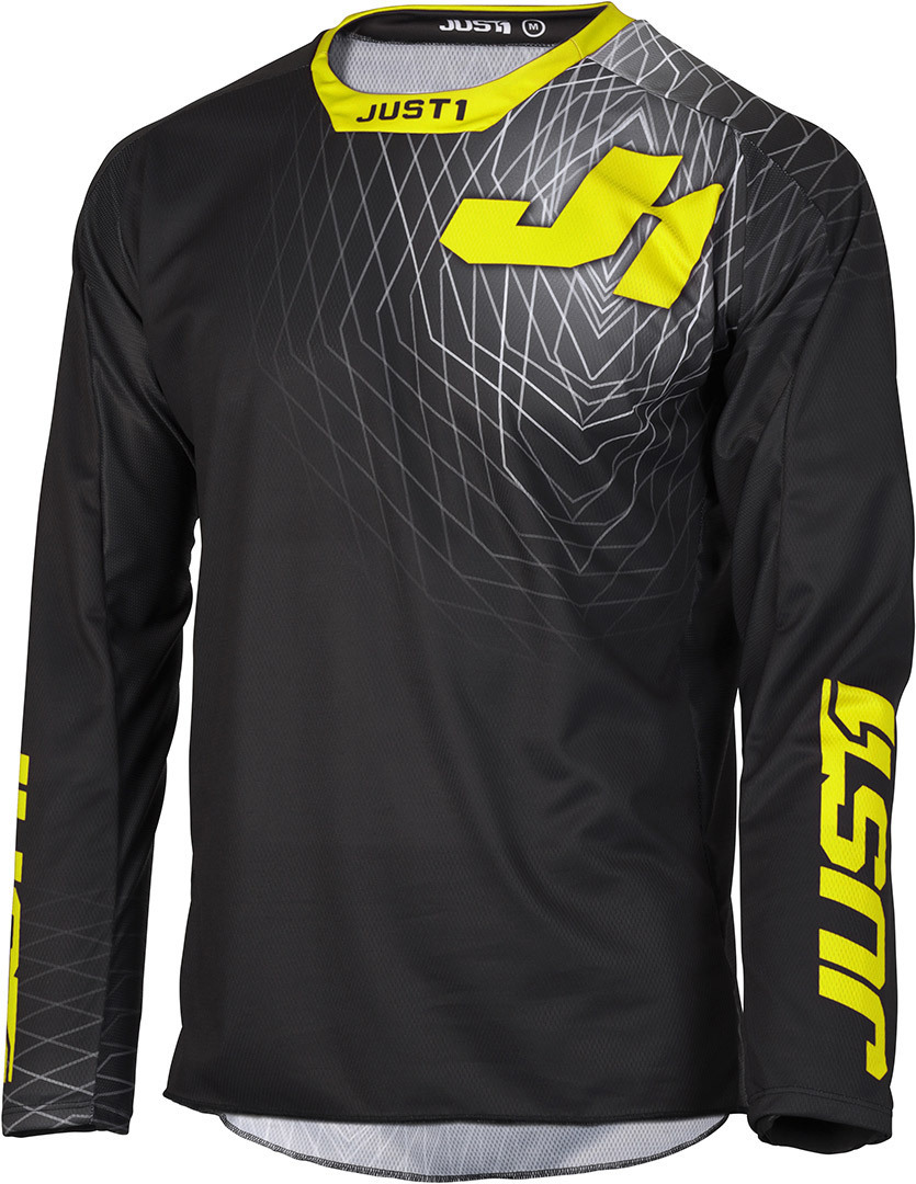 Image of Just1 J-Force Lighthouse Maglia motocross, nero-giallo, dimensione 2XL