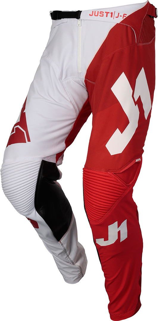 Just1 J-Flex Shape Motocross Pants, white-red, Size 46, white-red, Size 46