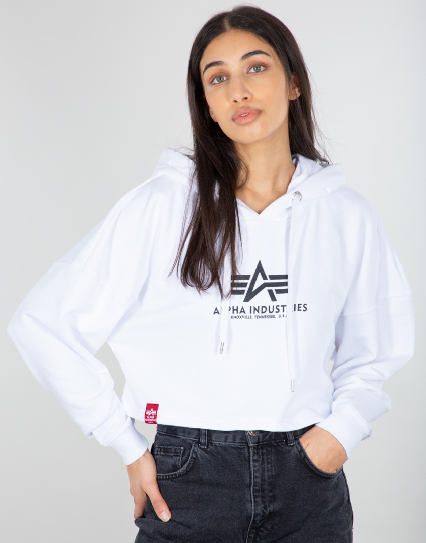 Alpha Industries Basic COS Damen Hoodie, weiss, Größe XS, weiss, Größe XS