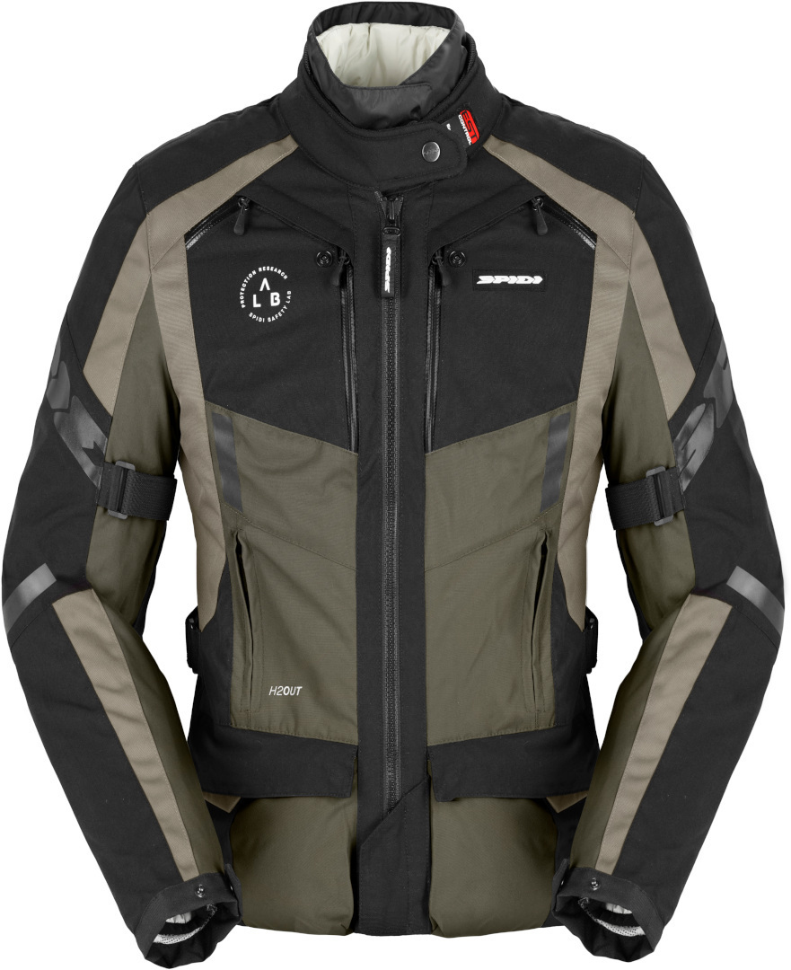 Spidi 4 Season Evo H2Out Дамы Мотоцикл Текстиль куртка Черный/Оливковый S 