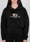 Alpha Industries Basic COS Foil Print Felpa con cappuccio da donna