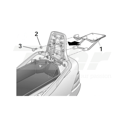Support Top Case Shad Top Master Suzuki Burgman AN 250/400