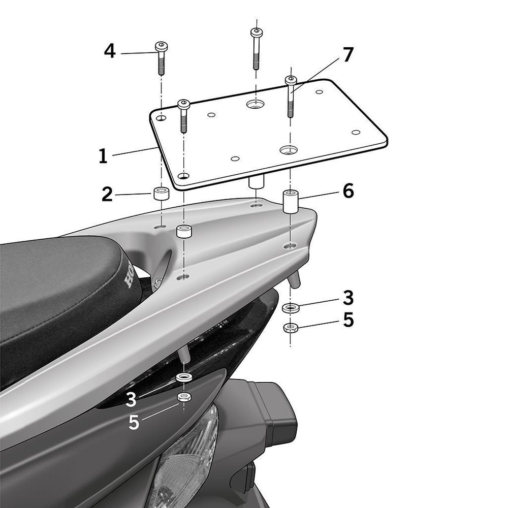 SHAD Top Master Topcase Fitting