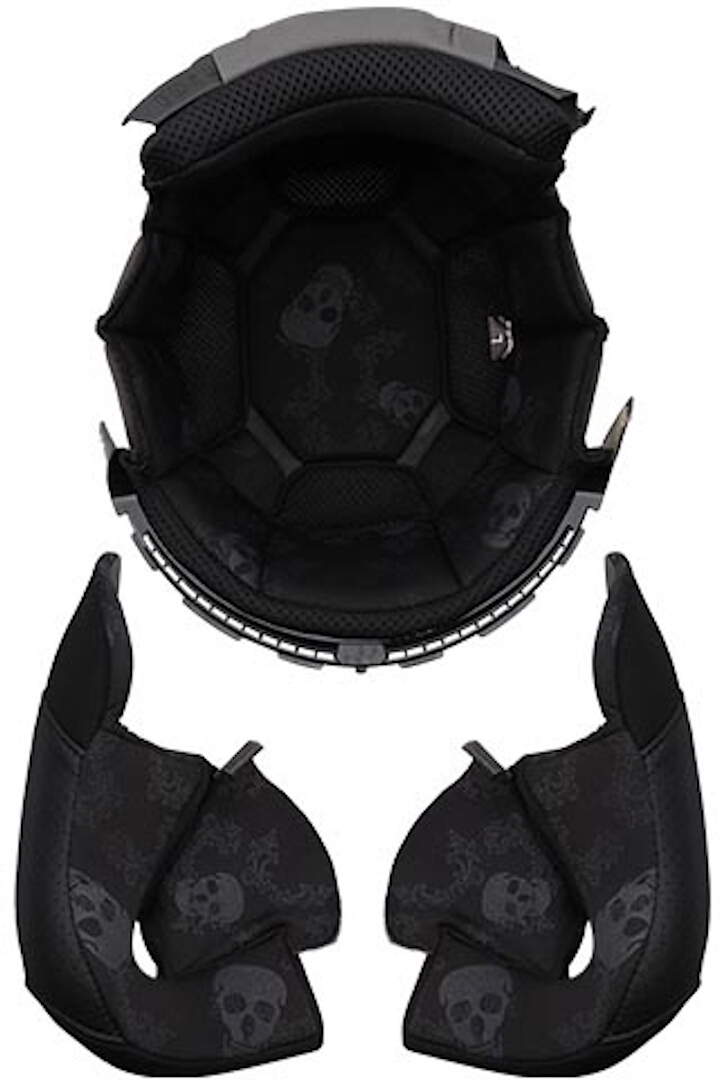 LS2 OF601 BOB Inner Lining & Cheek Pads, black, Size XL, black, Size XL