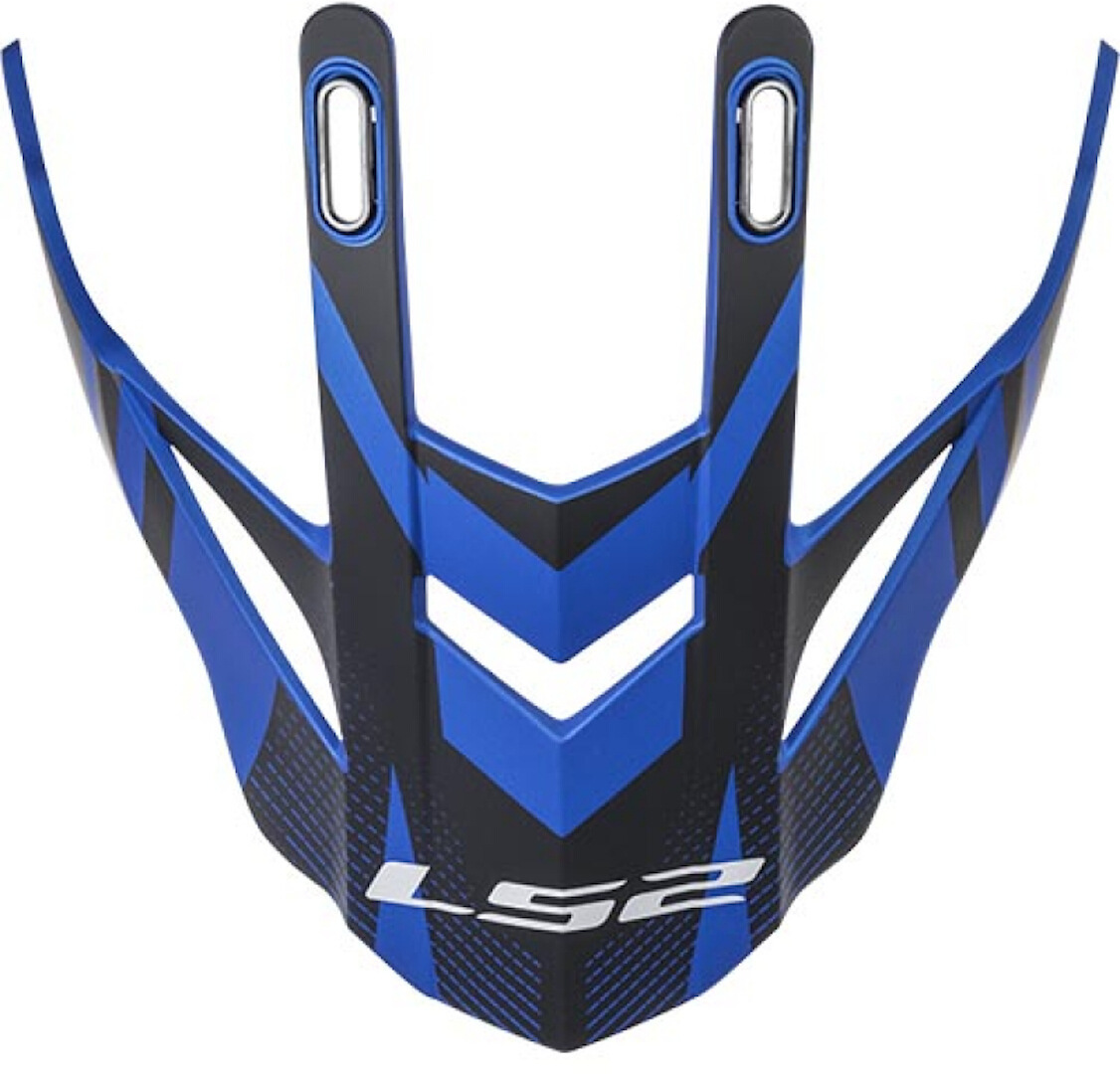 LS2 MX436 Pioneer Helmet Peak, black-blue, black-blue, Size One Size