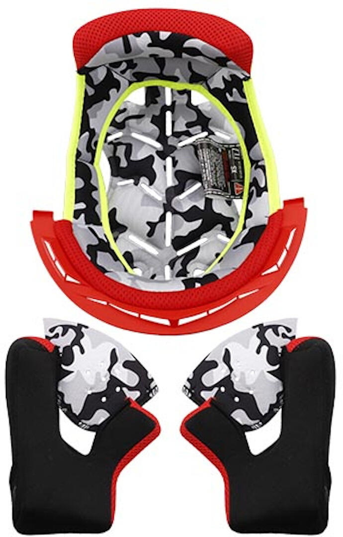 LS2 MX437 Fast Evo Inner Lining & Cheek Pads, red, Size XL, red, Size XL