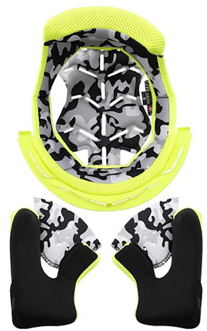 LS2 MX437 Fast Evo Inner Lining & Cheek Pads, yellow, Size L, yellow, Size L
