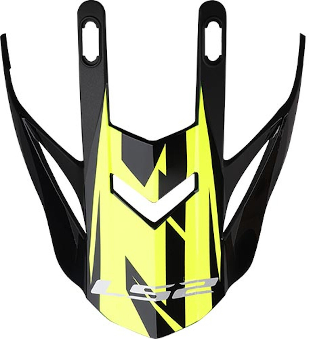 LS2 MX437 Fast Evo Helmet Peak, black-yellow, black-yellow, Size One Size