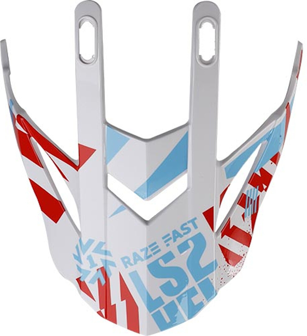 LS2 MX437 Fast Evo Helm Peak, wit-rood-blauw