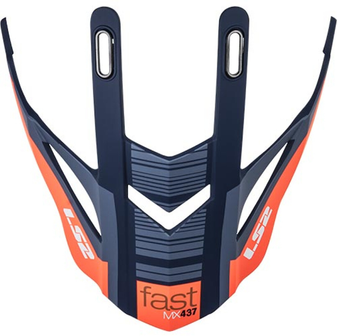 LS2 MX437 Fast Evo Helmet Peak, blue-orange, blue-orange, Size One Size