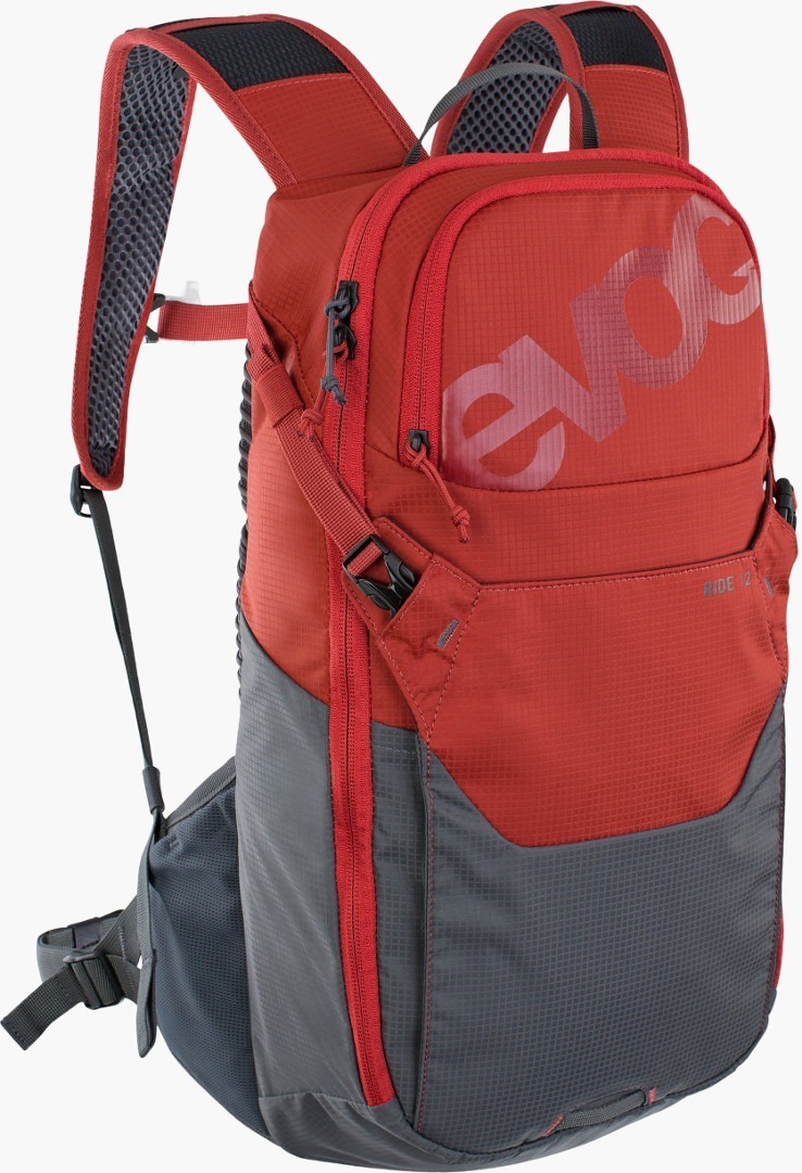 Evoc Ride 12L Backpack, grey-red, grey-red, Size One Size