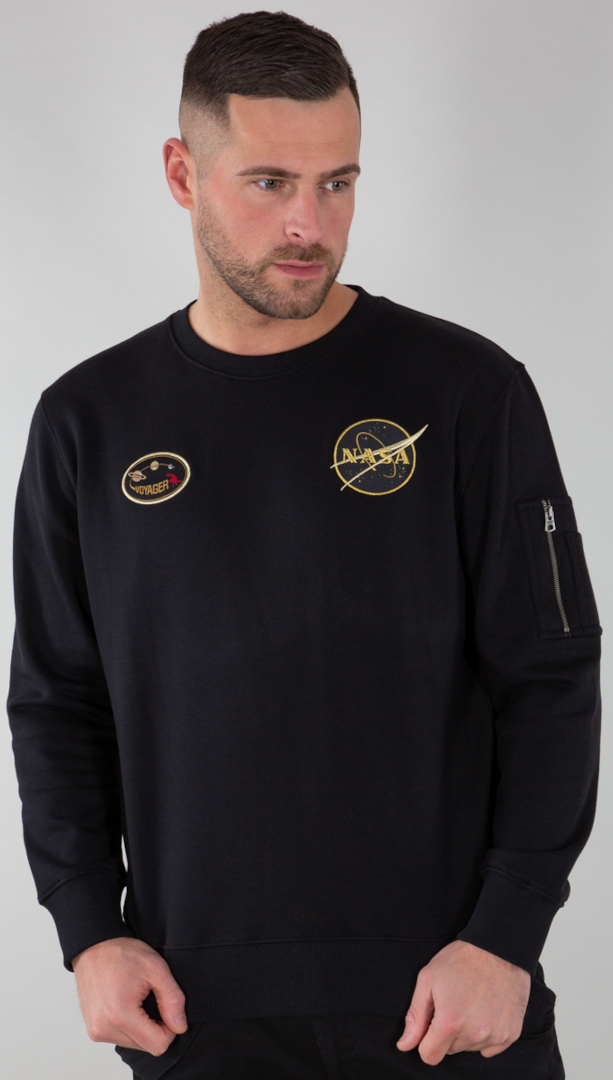 Image of Alpha Industries NASA Voyager pullover, nero, dimensione XL