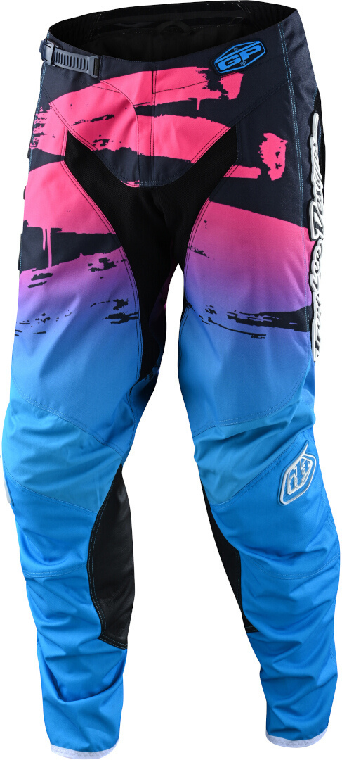 Troy Lee Designs One & Done GP Brushed Motorcross broek, pink-blauw, afmeting 28
