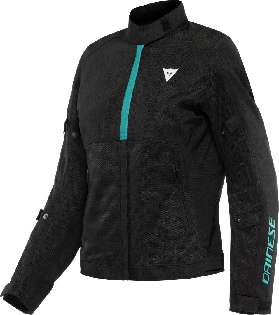 Dainese Risoluta Air Tex Дамы Мотоцикл Текстиль куртка Черный/Голубой 40 