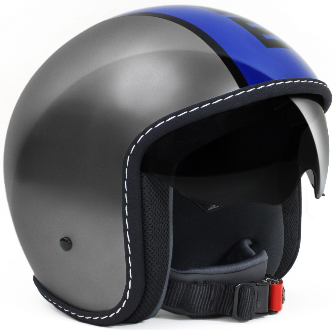 MOMO Blade Glossy Blue Jet Helm, blauw-zilver, afmeting 2XS