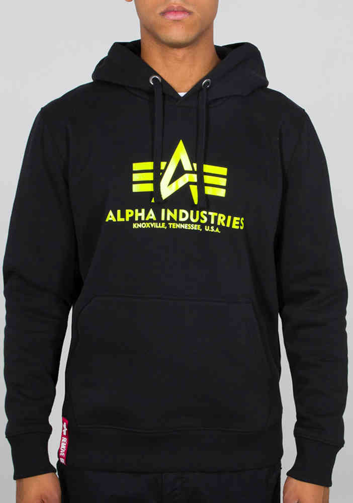 Alpha Industries Basic Neon Print 帽 衫