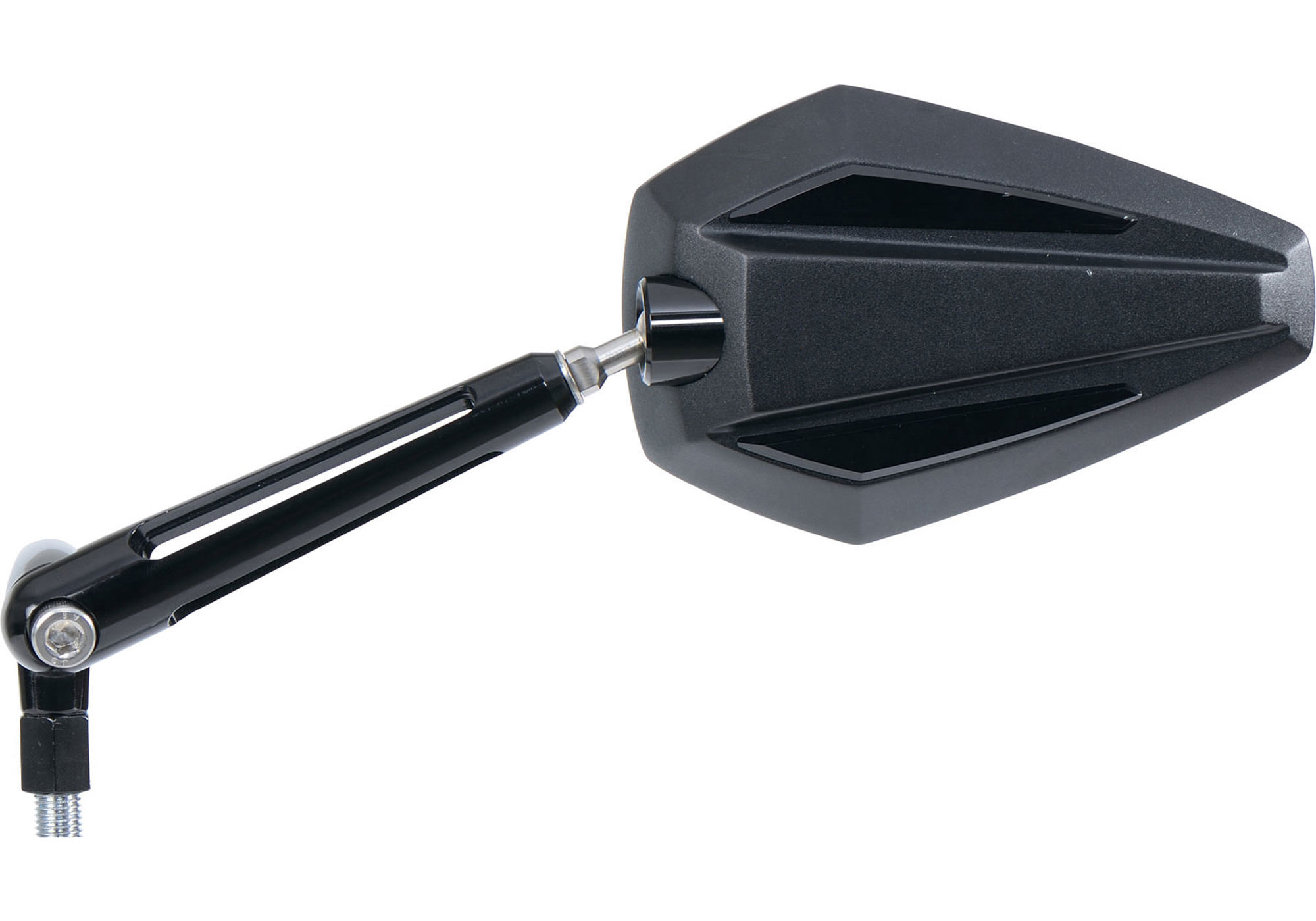 PROTECH Spiegel GAZZINI XC-60 Aluminium CNC-gefräst/Spiegelglas schwarz, schwarz