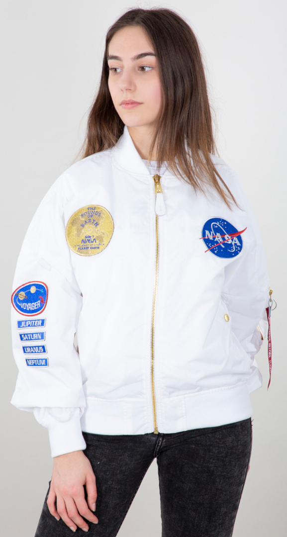 Image of Alpha Industries MA-1 TT OS Voyager Giacca da donna, bianco, dimensione S per donne
