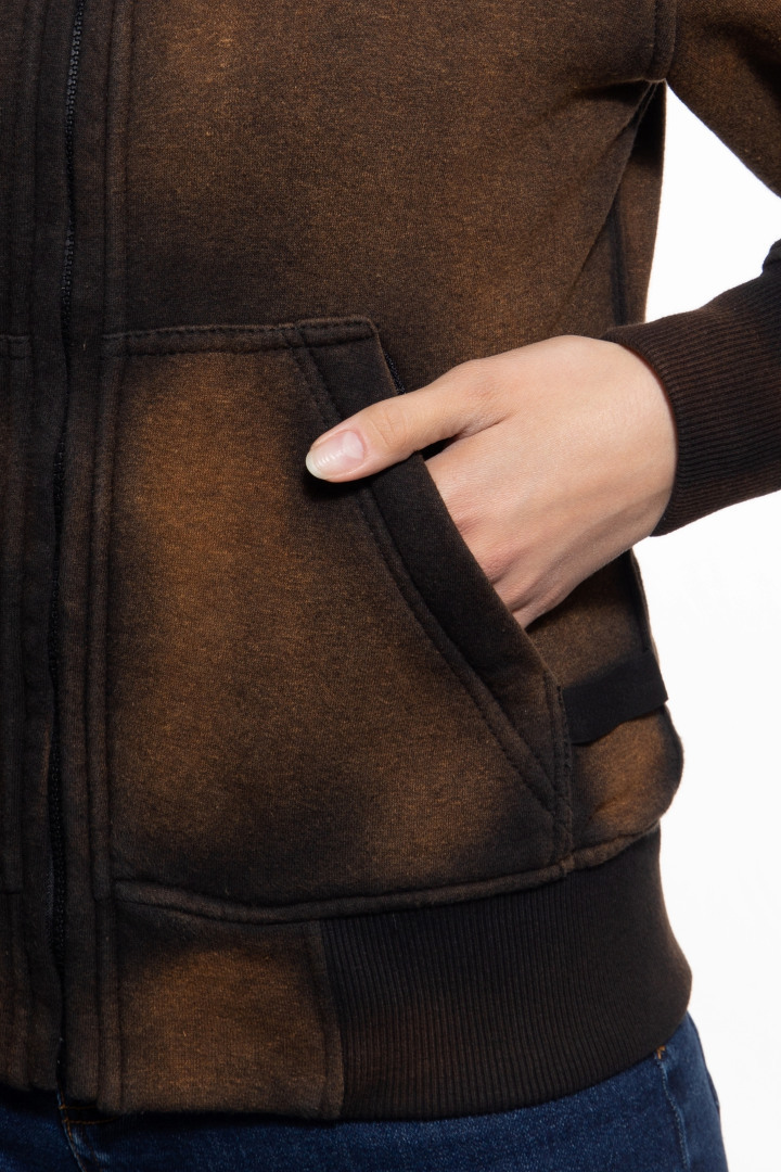 Side view of Queen Kerosin Wild One Adventure Ladies Jacket, brown, Size S for Women