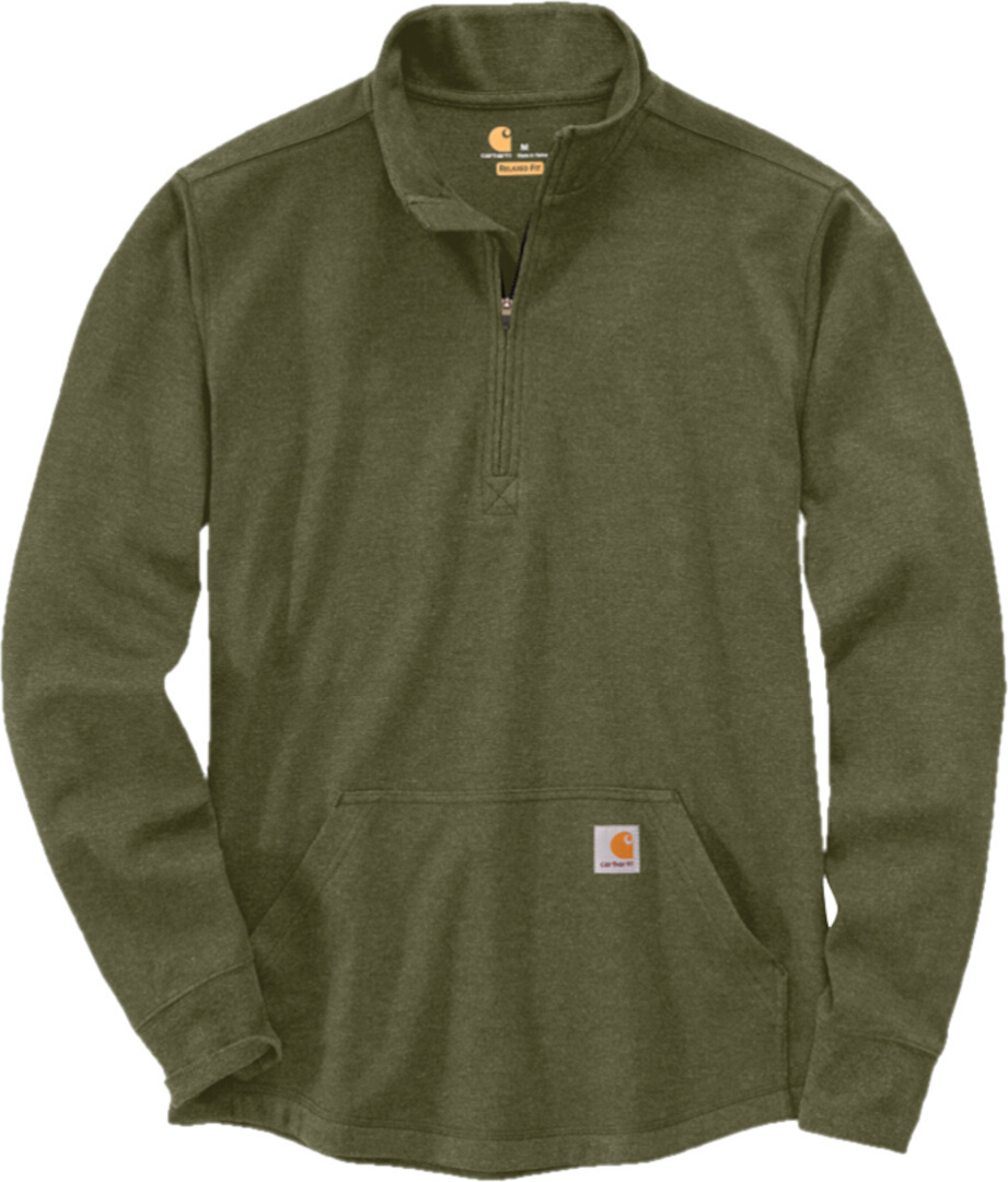 Carhartt Half Zip Thermal Longsleeve Shirt, green, Size 2XL, 2XL Green unisex