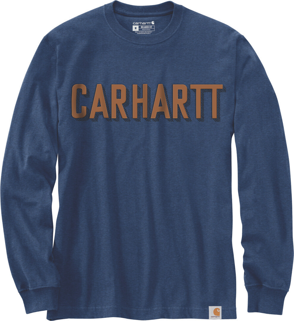 Image of Carhartt Workwear Logo Camicia a maniche lunghe, blu, dimensione M