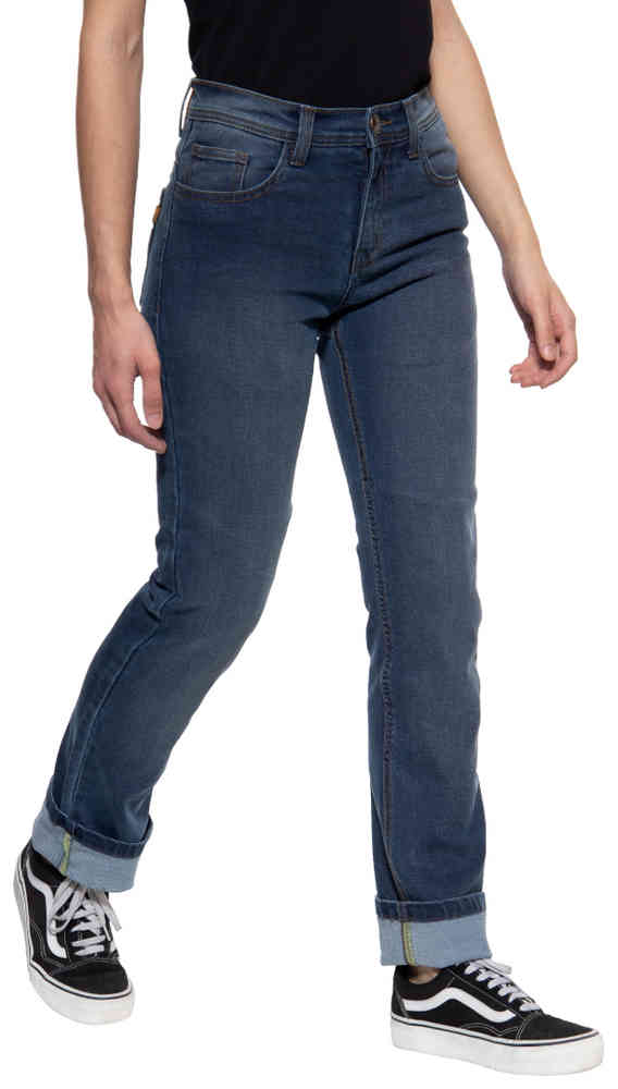 Queen Kerosin Motogear Light Blue Dames Motor Jeans