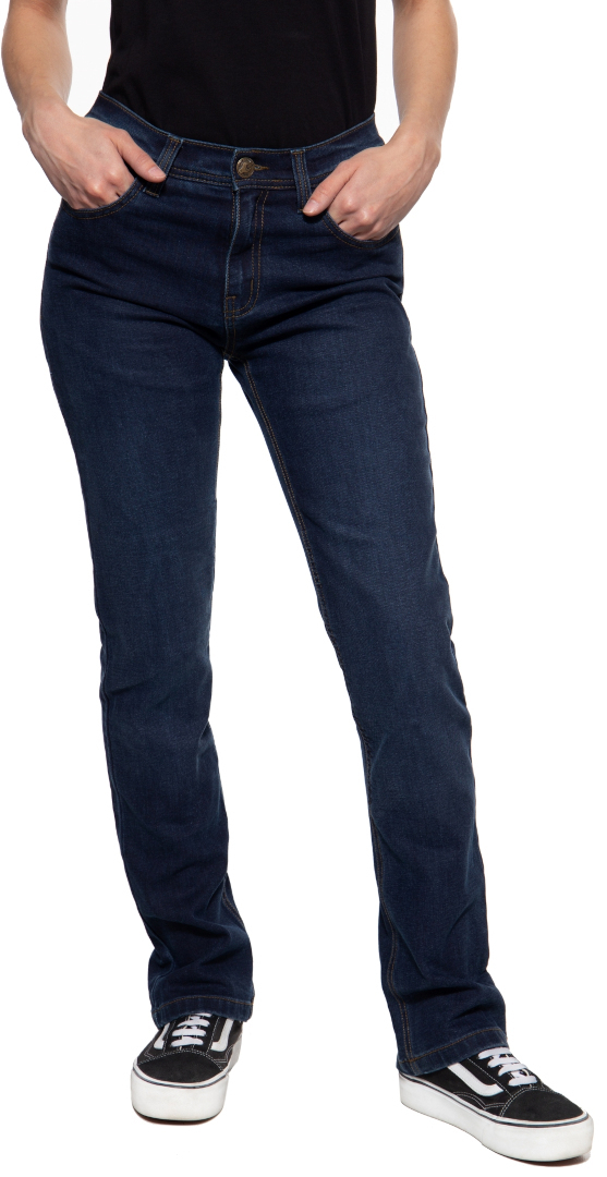 Queen Kerosin Motogear Dark Blue Jeans de moto de dames, bleu, taille 38 pour Femmes