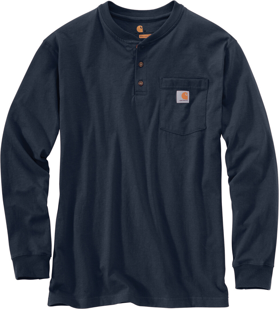 Carhartt Workwear Pocket Henley Longsleeve Shirt, blue, Size XL, blue, Size XL