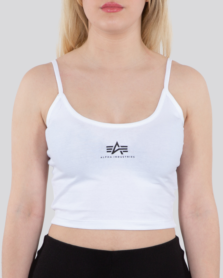 Alpha Industries Basic Crop SL Top dames, blanc, taille L pour Femmes