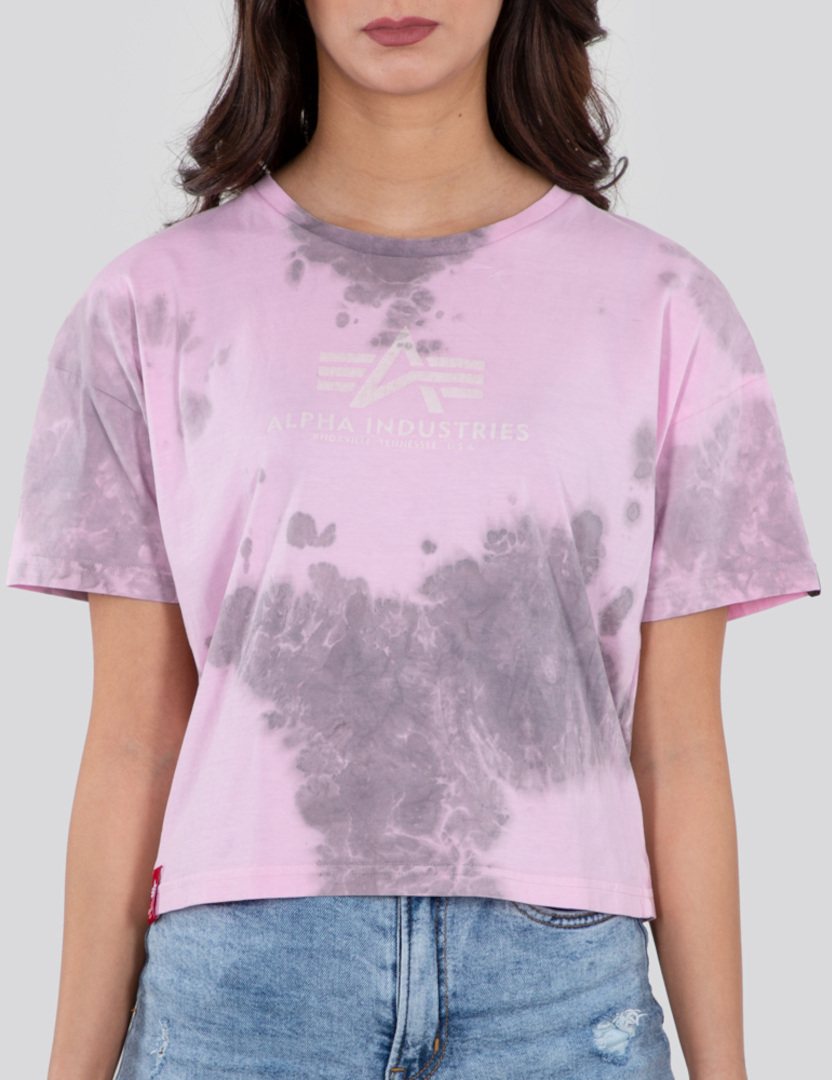 Alpha Industries Basic Batik COS Damen T-Shirt, pink, Größe XS, pink, Größe XS