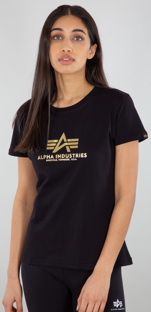 Alpha Industries New Basic Foil Print T-shirt dames