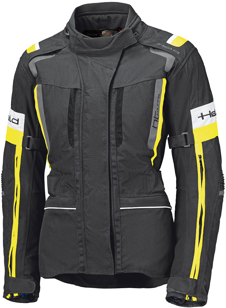 Held 4-Touring II Ladies Motorcycle Textile Jacket, black-yellow, Size XS for Women, black-yellow, Size XS for Women