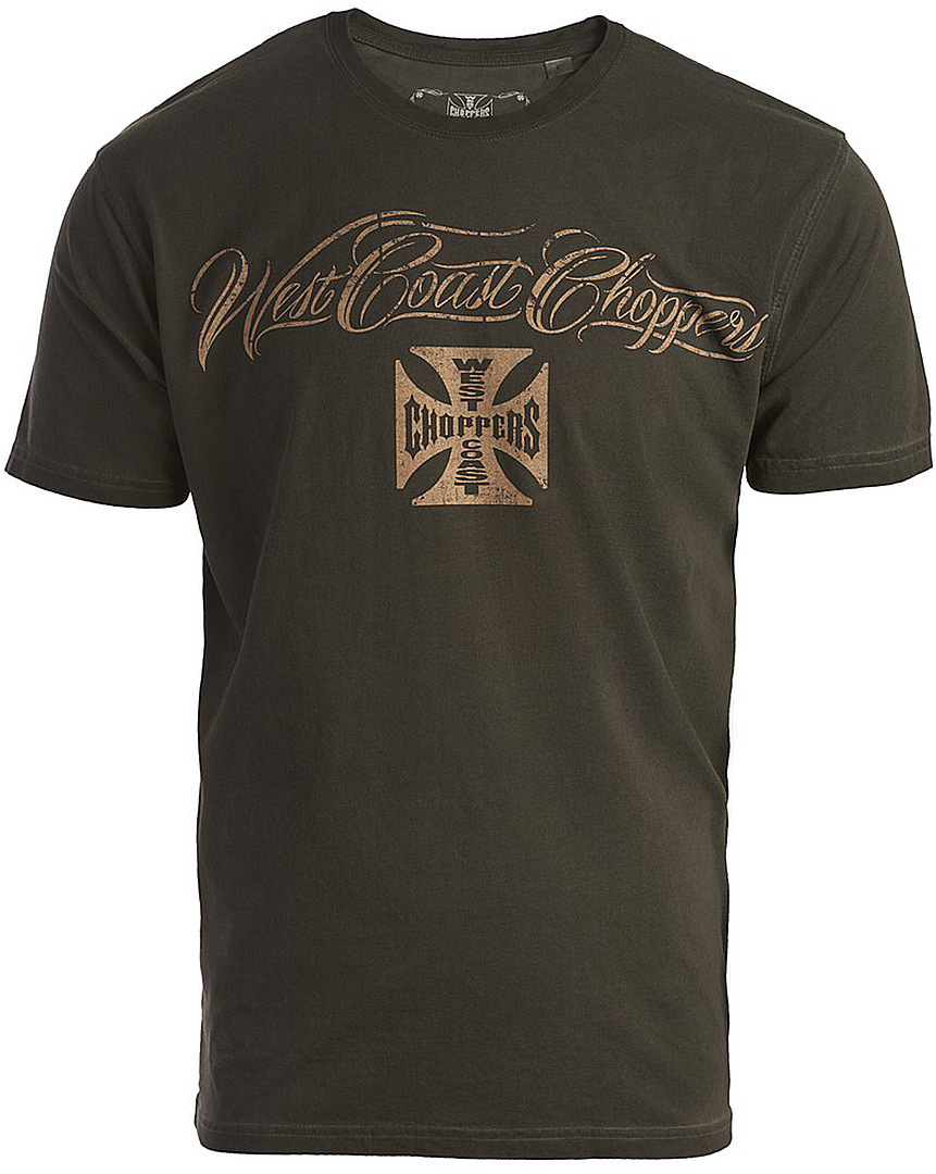 West Coast Choppers Eagle Crest T-shirt, groen-bruin, afmeting M