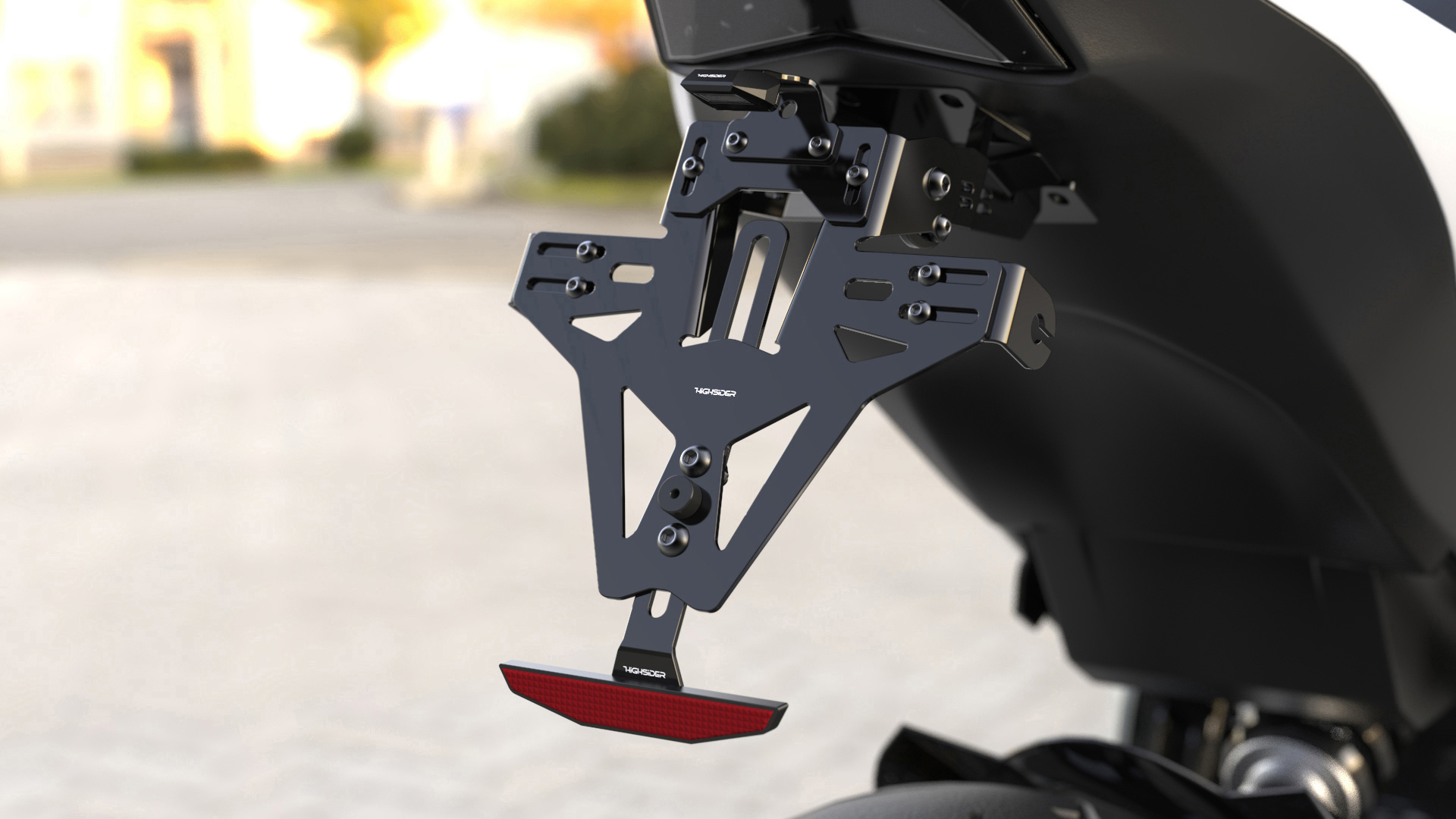 HIGHSIDER AKRON-RS PRO for Honda CBR 650 R /CB 650 R, 21-, incl. license plate illumination, black, black