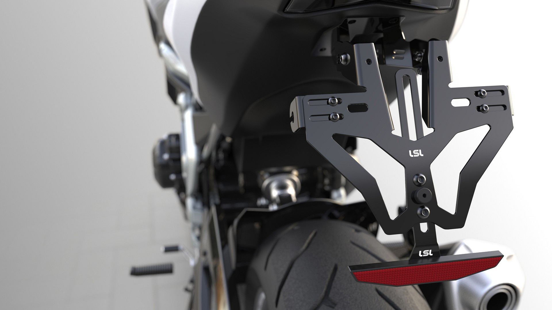 LSL MANTIS-RS for Yamaha YZF-R6 17-, without license plate light, black, black