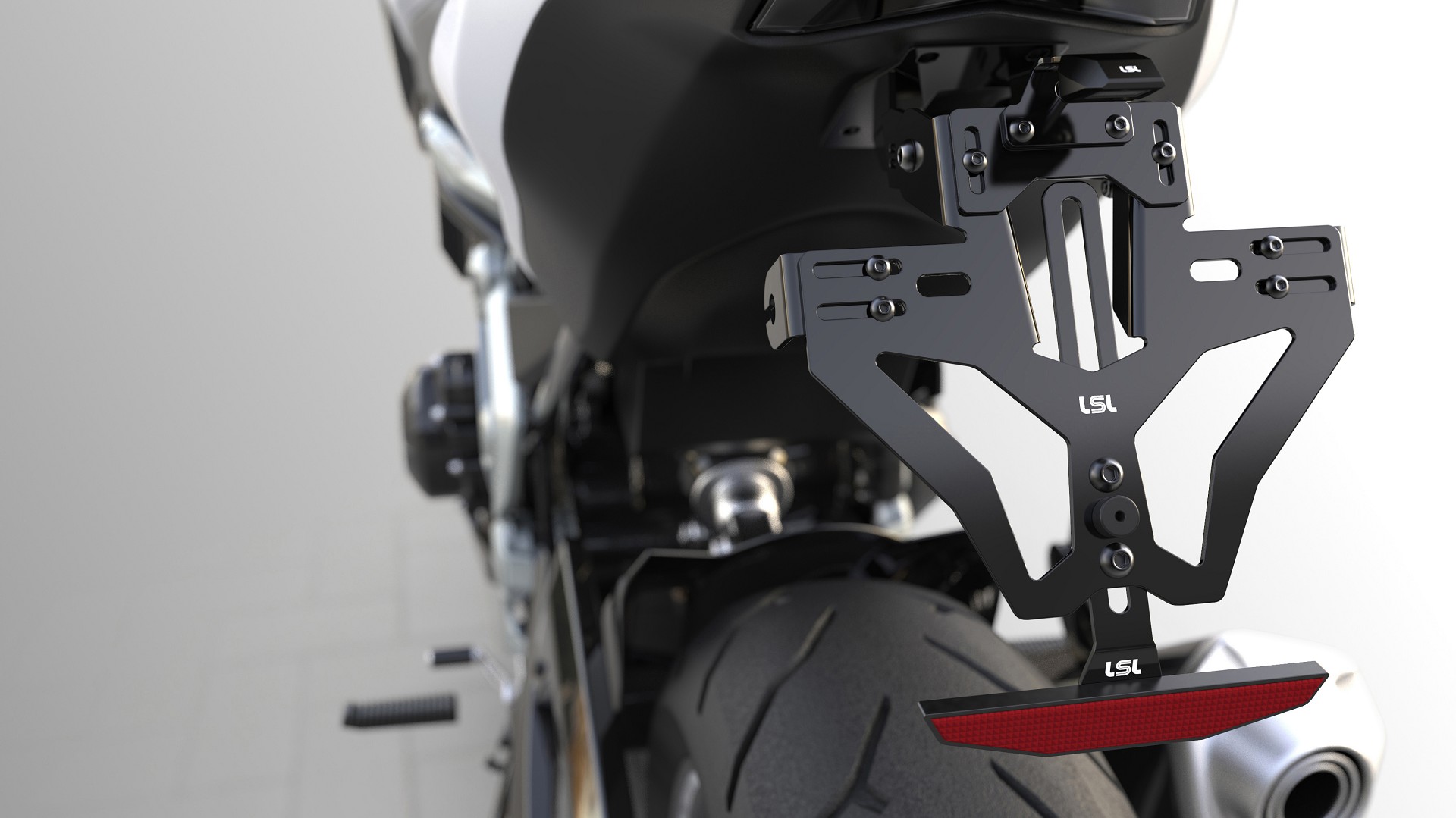 LSL MANTIS-RS PRO for Yamaha YZF-R6 17-, incl. license plate illumination, black, black