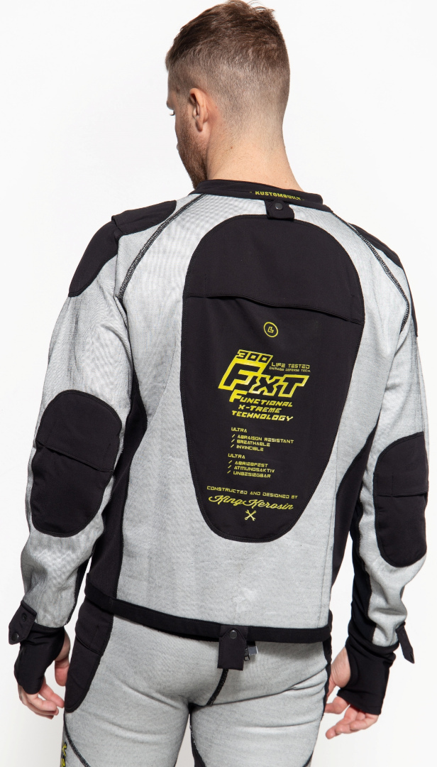 Side view of King Kerosin Motorgear Underbody Protector Jacket, black, Size 3XL