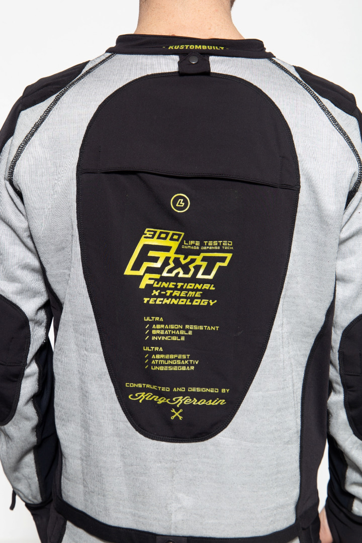 Side view of King Kerosin Motorgear Underbody Protector Jacket, black, Size 3XL