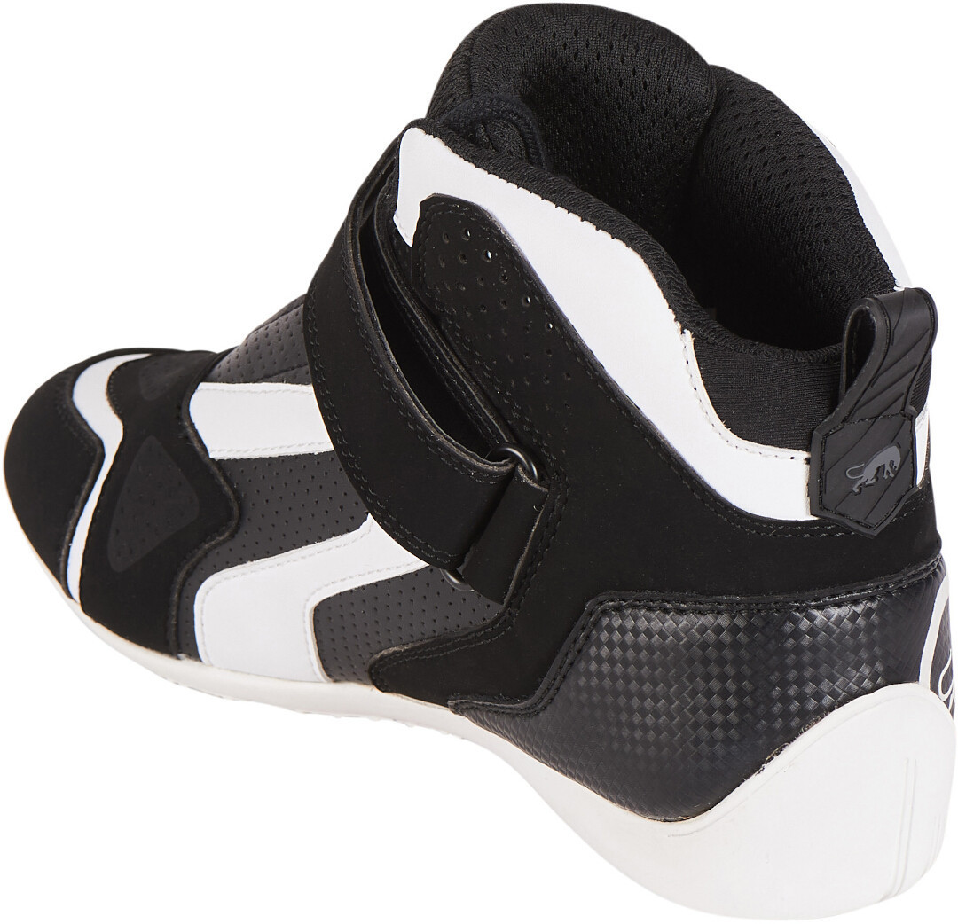 Side view of Furygan V4 Vented Motorcycle Shoes, black-white, Size 40 for Men