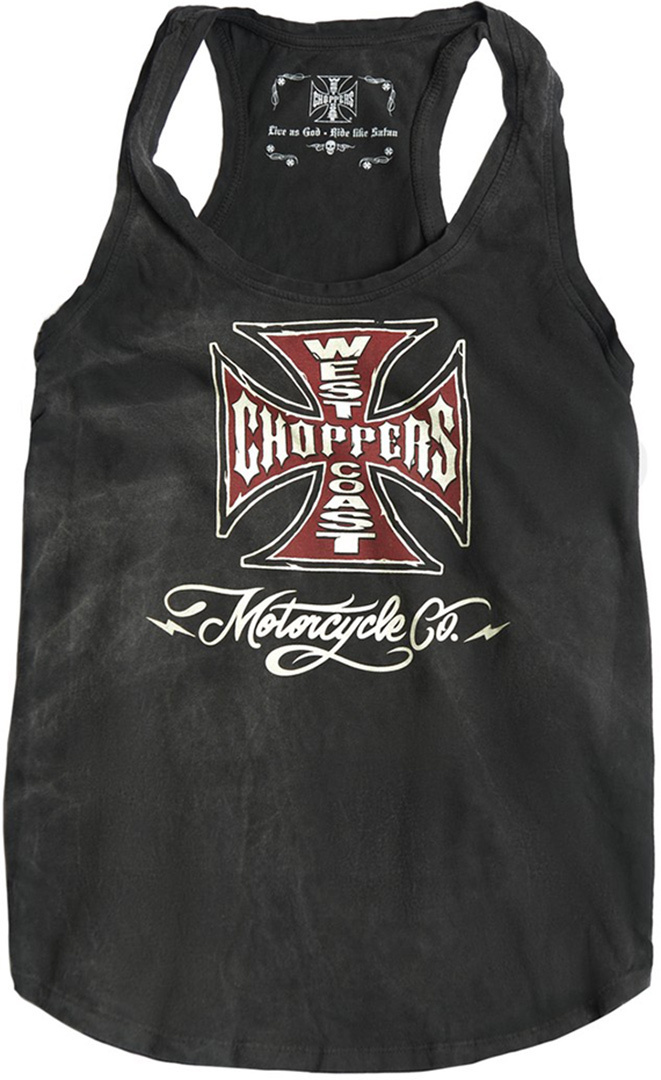 West Coast Choppers Motorcycle Co. Ladies Tank Top, black, Size S for Women, black, Size S for Women