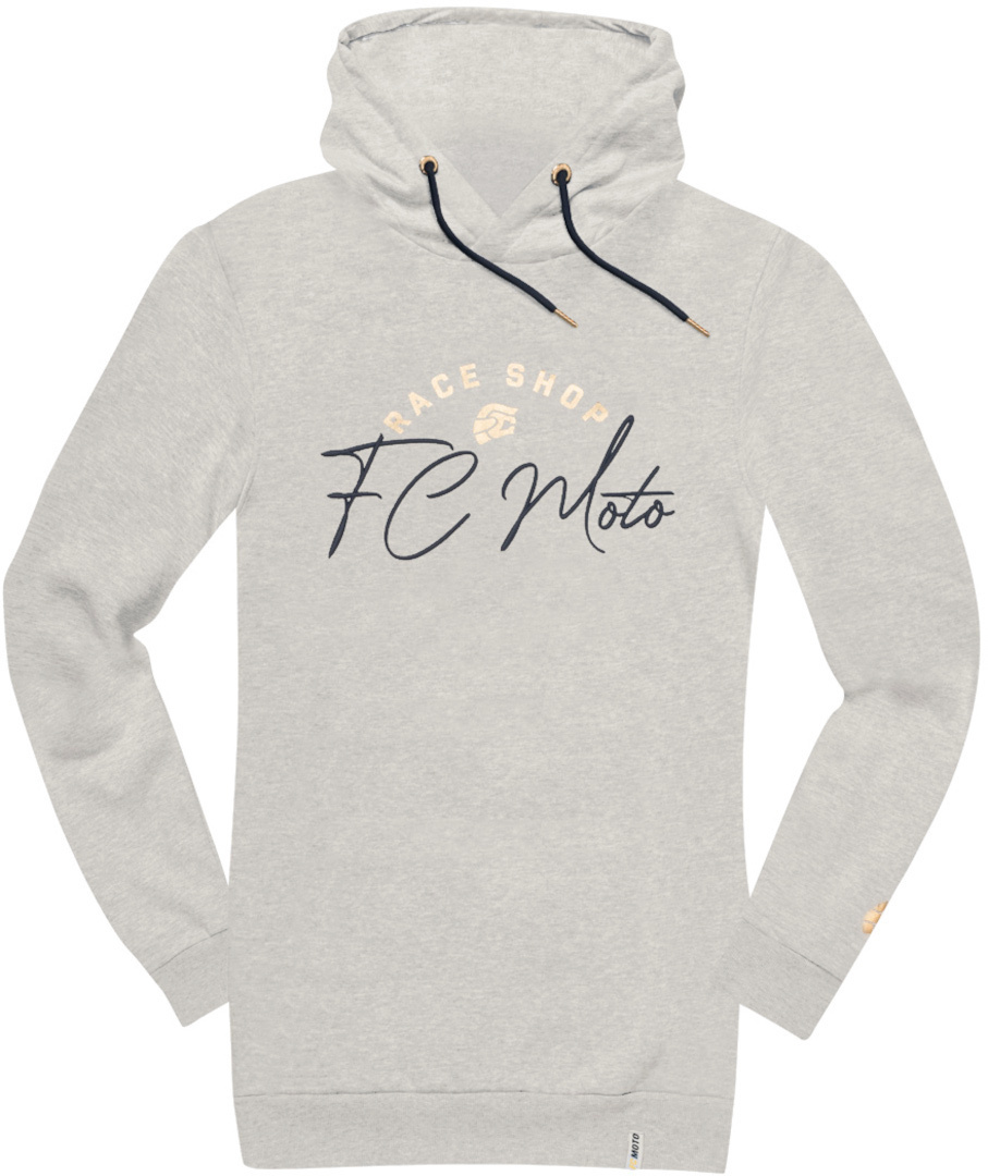 Image of FC-Moto FCM-Sign-D Felpa con cappuccio lunga da donna, grigio, dimensione XS per donne