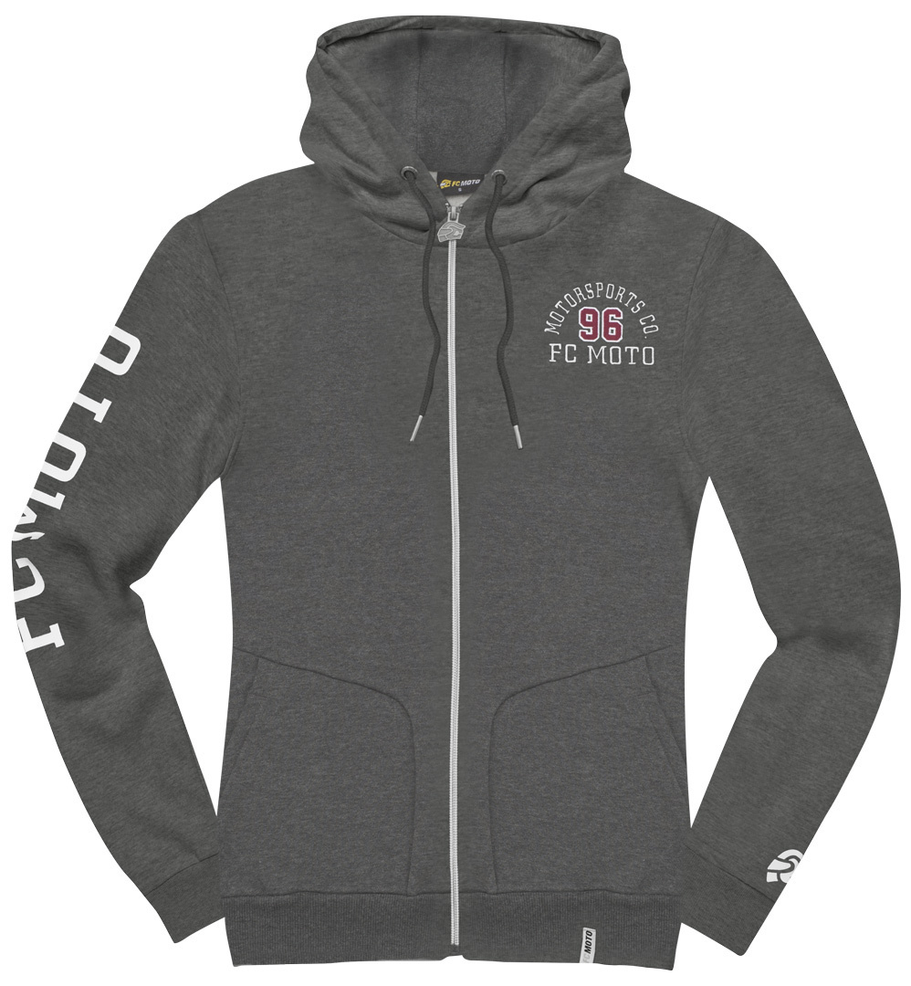 FC-Moto Moto-H Dames Zip Hoodie, grijs, afmeting XS voor vrouw