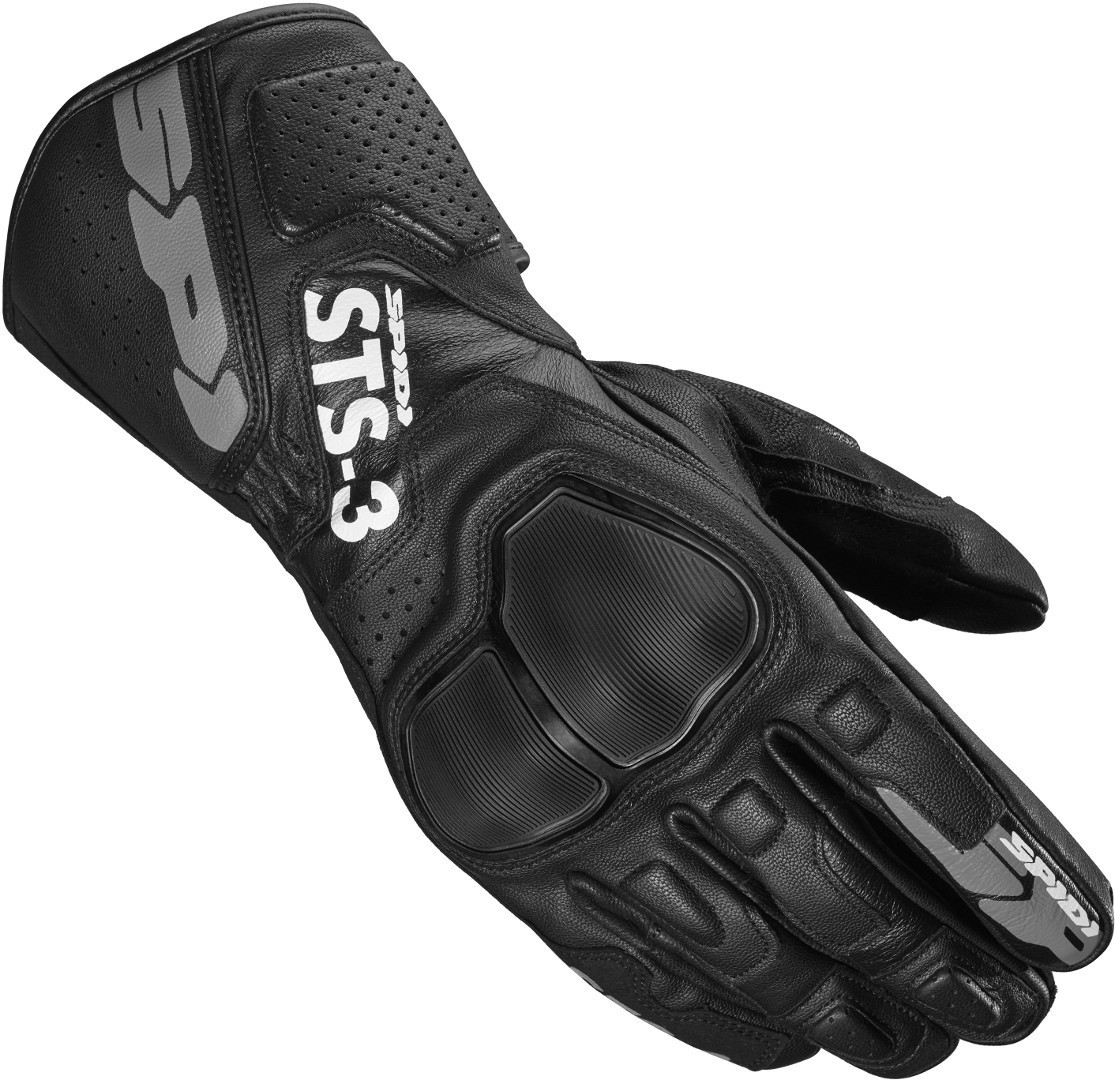 Spidi STS-3 Motorrad Handschuhe, schwarz, Größe 3XL, schwarz, Größe 3XL