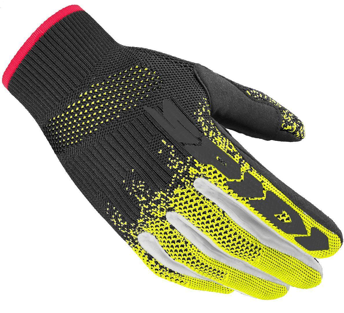 Spidi X-Knit Motorcycle Gloves, black-yellow, Size S, black-yellow, Size S