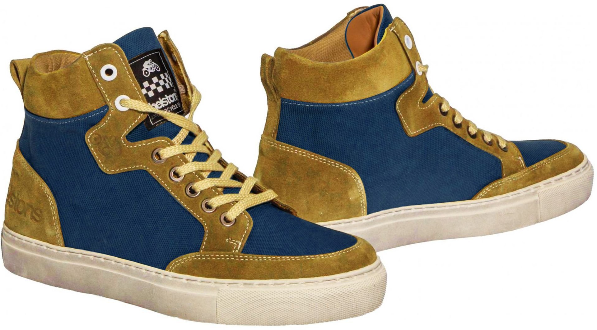 Helstons Maya Ladies Motorcycle Shoes, blue-yellow, Size 36 for Women, blue-yellow, Size 36 for Women